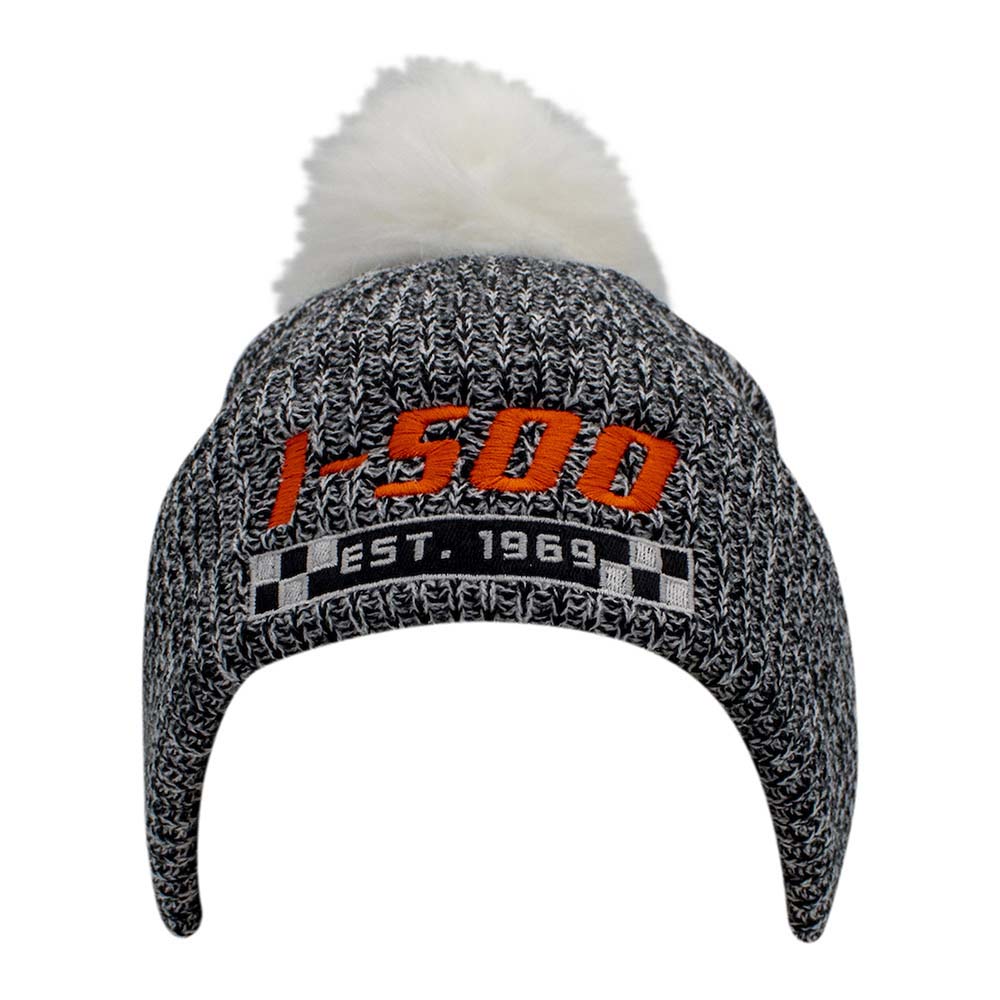 I-500 Flag Faux Fur Pom Beanie
