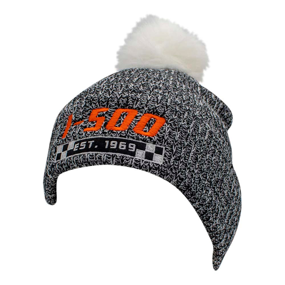 I-500 Flag Faux Fur Pom Beanie