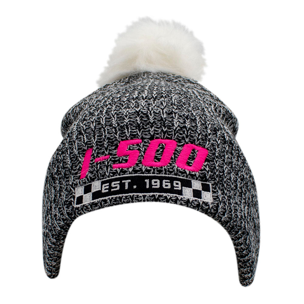 I-500 Flag Faux Fur Pom Beanie